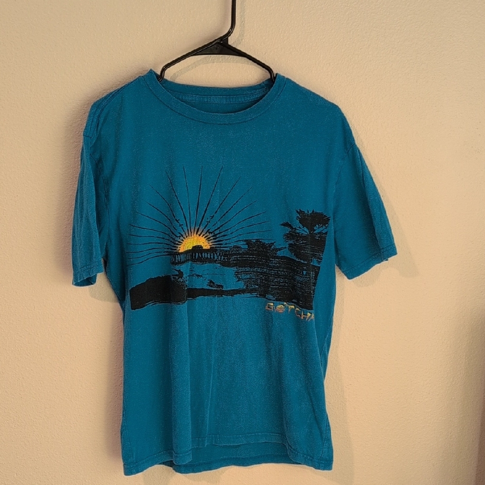 Blue Graphic Sunrise Tee Gotcha Men's Large L